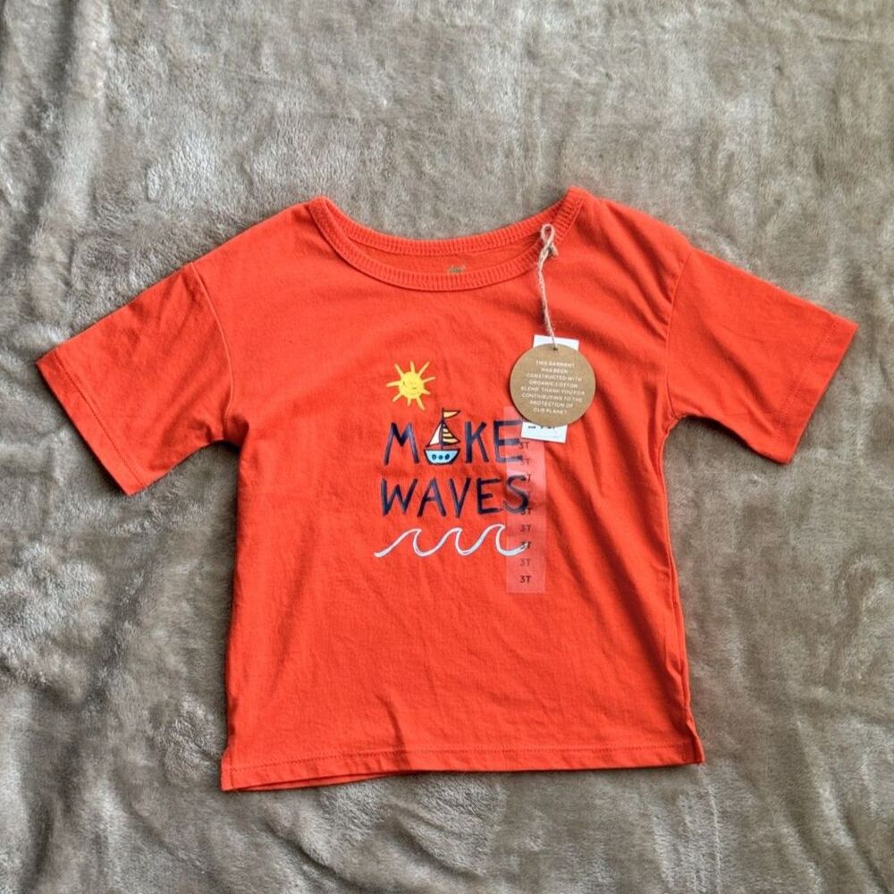 NWT Dip Boys Eco Friendly Short Sleeve Shirt Size 3T Orange